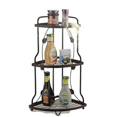 استاند زاوية معدني مطلي مقاوم للصدأ - 3 ارفف