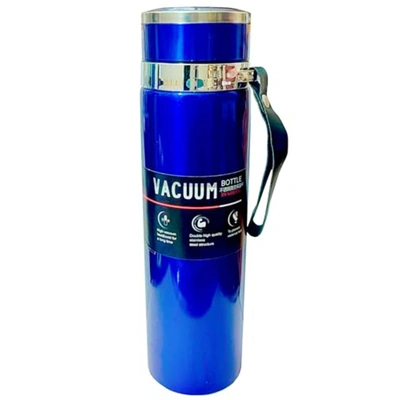 زجاجة مياه استانلس ستيل عازلة - 1 لتر - أزرق
