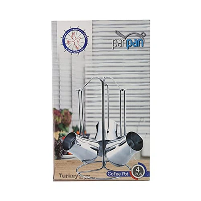 طقم كنكة قهوة تركي استانلس - ٣ قطع