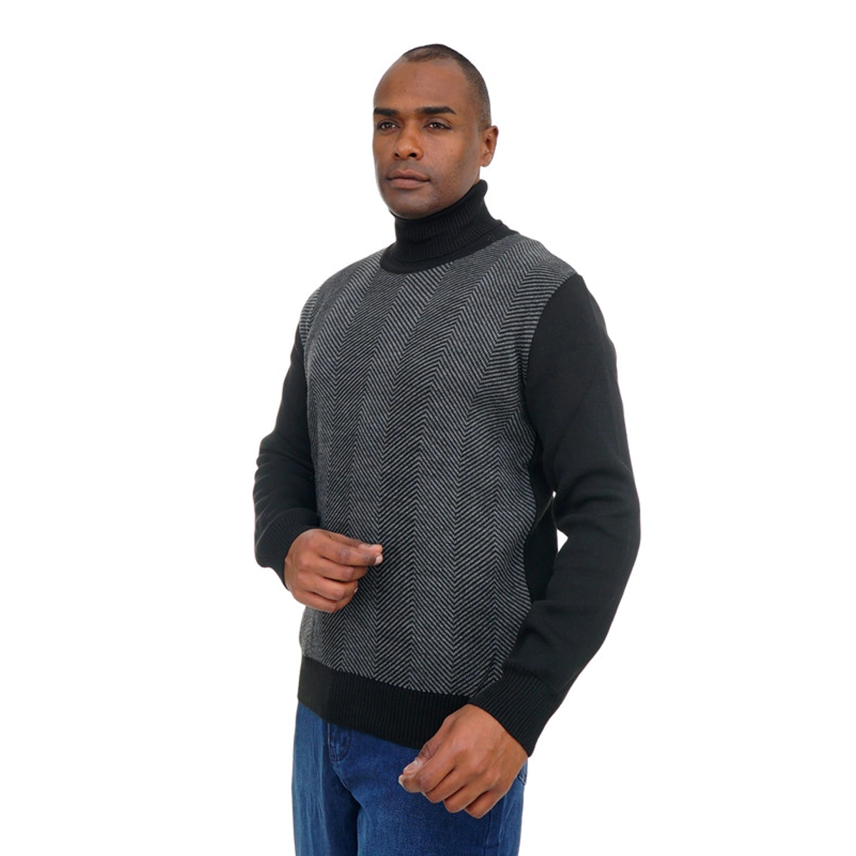 بلوفر صوف رقبة عاليه رجالي - 108050011