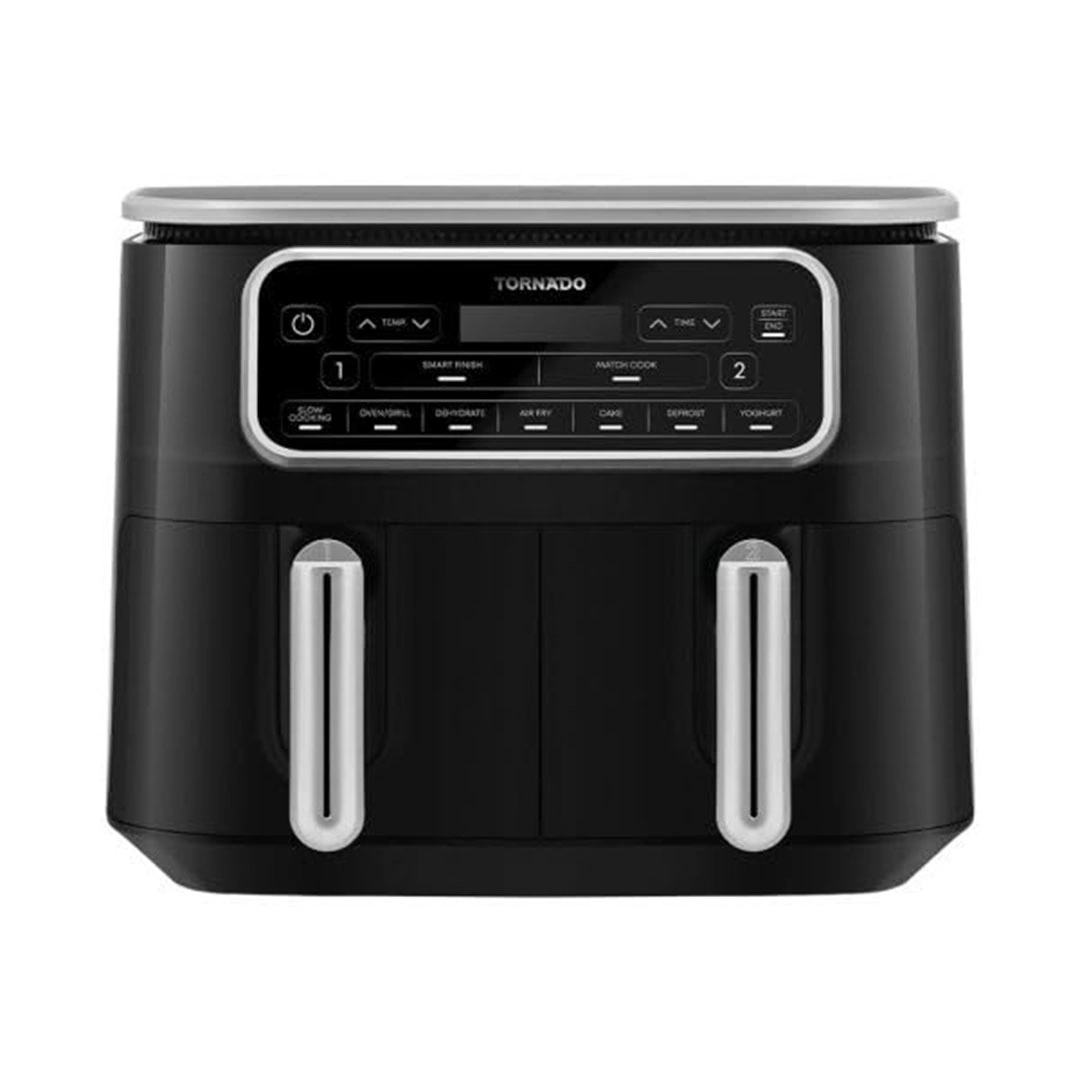 قلاية هوائية رقمية - تورنيدو - THF-2508DU-BS - 2500 وات - 8 لتر - أسود / فضي