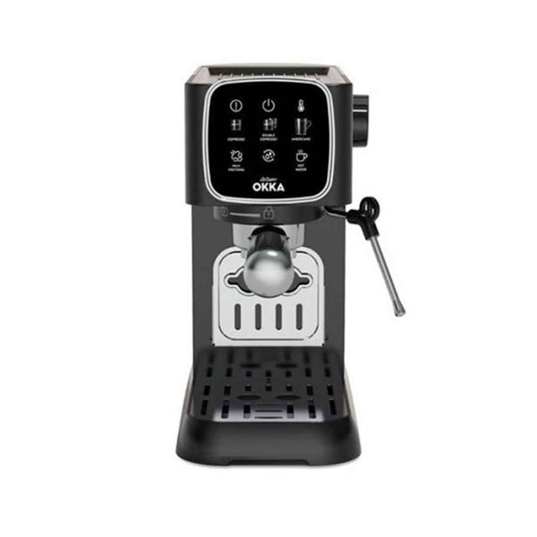 ماكينة صنع القهوة اسبريسو اوكا - OK0034-05 - سولو - أسود * فضي
