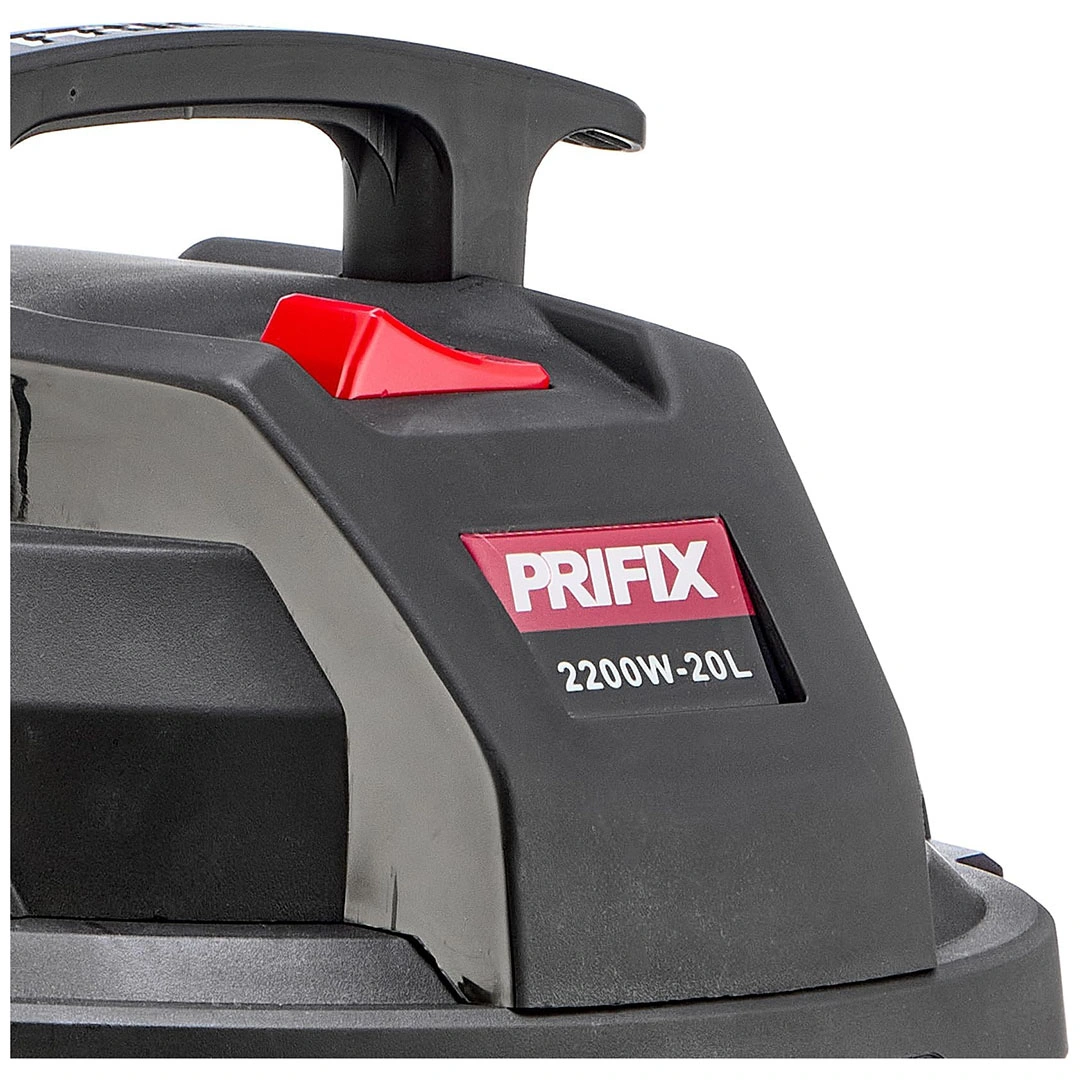 مكنسة كهربائية - بريفيكس - 2200 وات - تحتوي على كيس تنظيف - 20 لتر - فضي