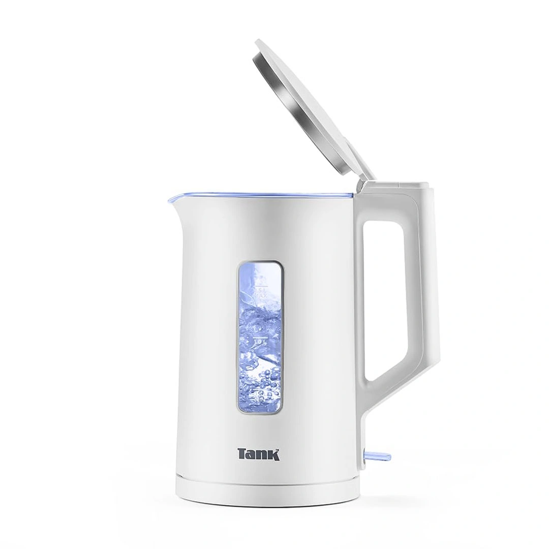 غلاية زجاج آمنة للمس تانك - 1.5 لتر - 1500 وات - إطار فضي - DG-2338-2