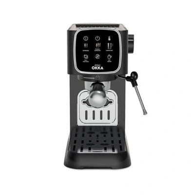 ماكينة صنع القهوة اسبريسو اوكا - OK0034-05 - سولو - أسود * فضي