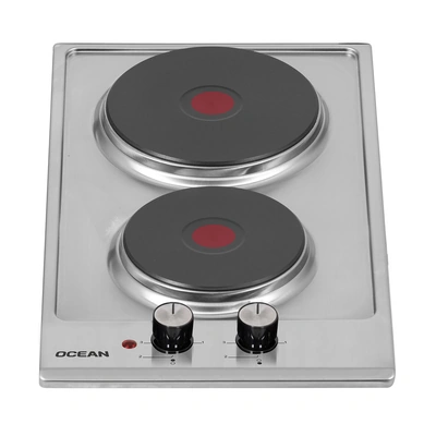 بوتاجاز كهربائي أوشين - 2 شعلات - 30 سم - استانلس - OEHF32I