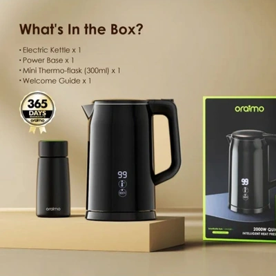 اوريمو SmartKettle Byte - غلاية كهربائية - فولاذ مقاوم للصدأ 304 - 2000 واط - OH-K500