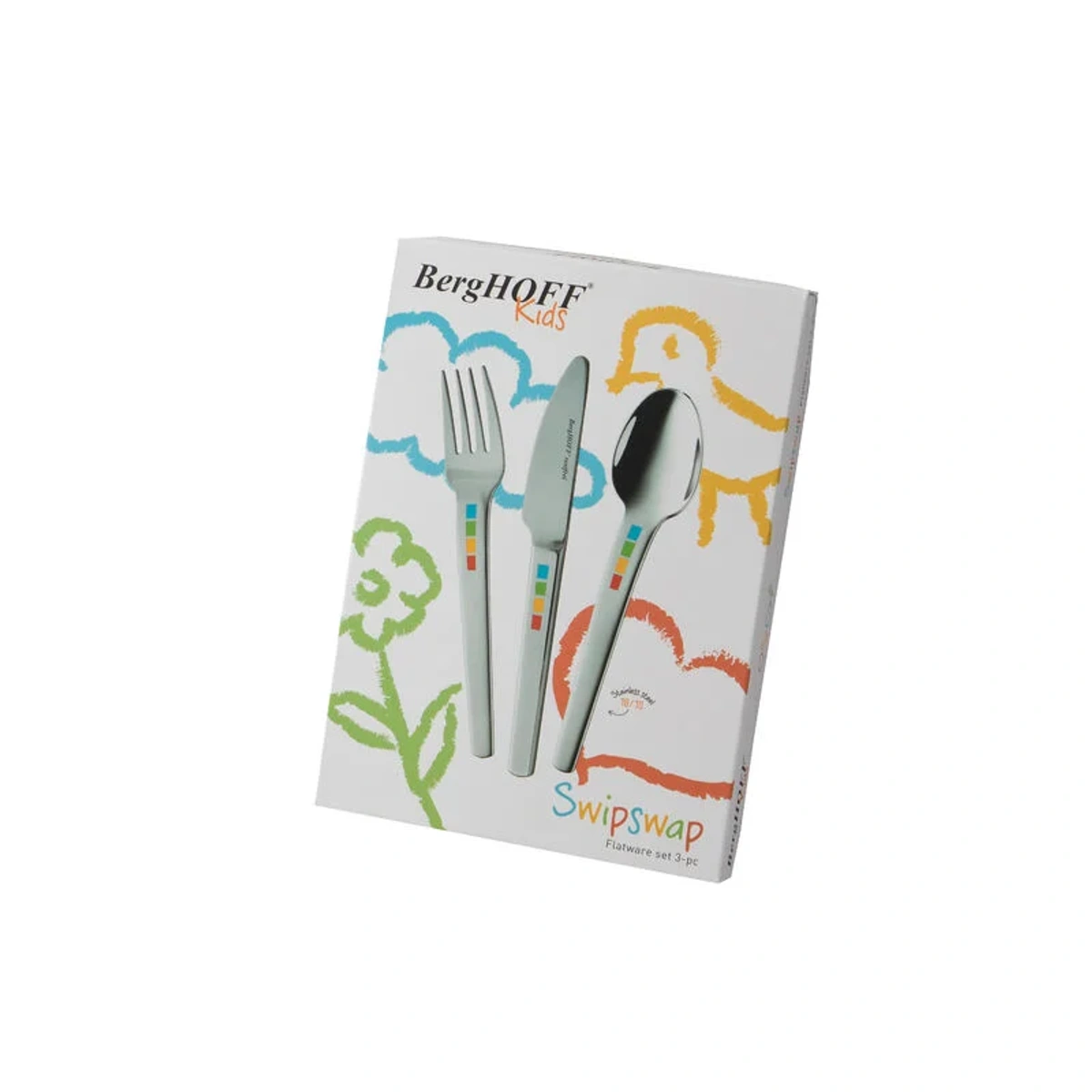 بيرغوف طقم أدوات مائدة للسفر - 4 قطع - وردي / فضي