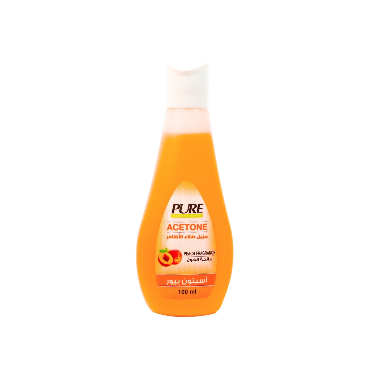 Pure Acetone Nail Polish Remover 100ml Peach Scent