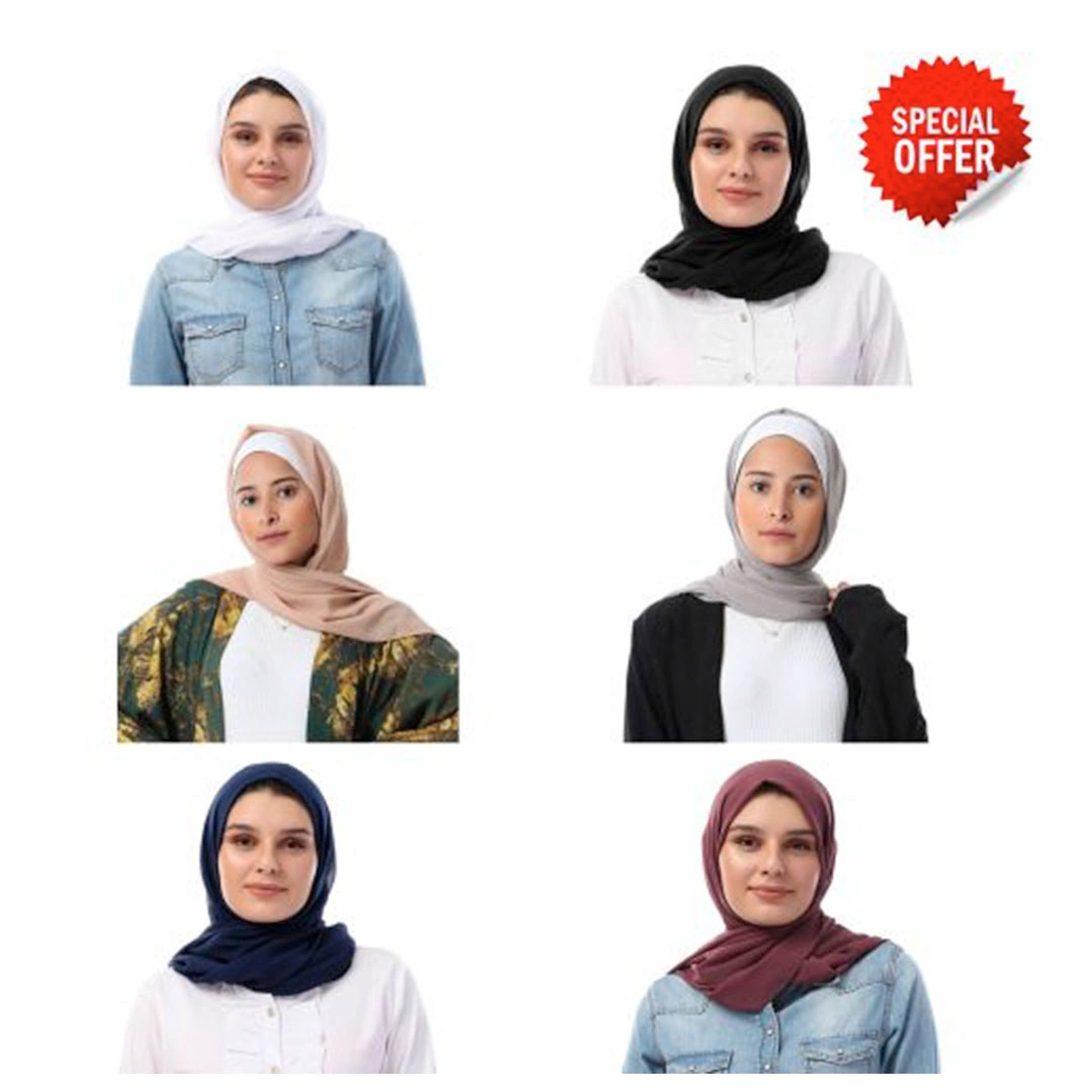 طرحة شيفون حريمي - 6 قطع