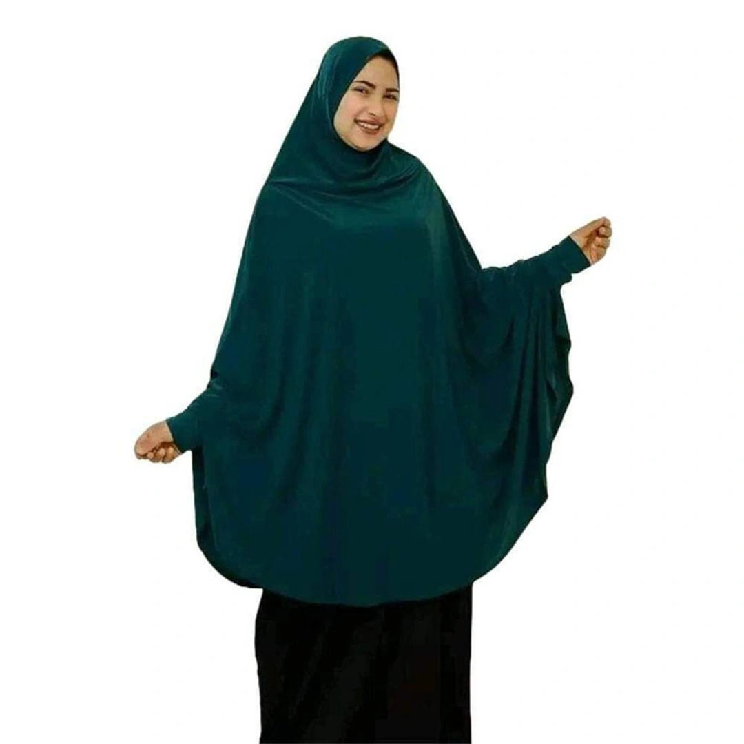 خمار حريمي قطن بكم - زيتي