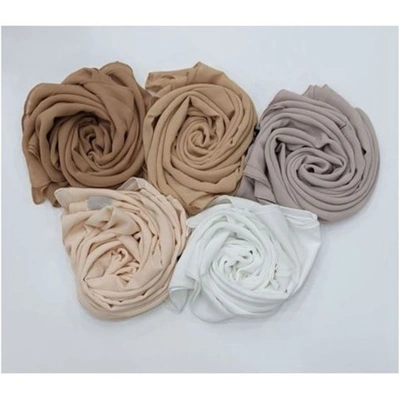 ايشارب شيفون سادة - 5 قطع