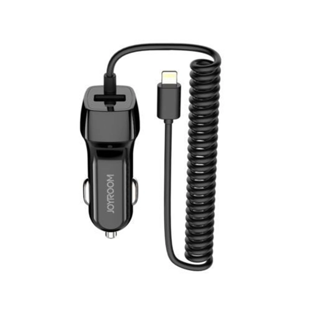 شاحن عربية - كابل ايفون - اسود