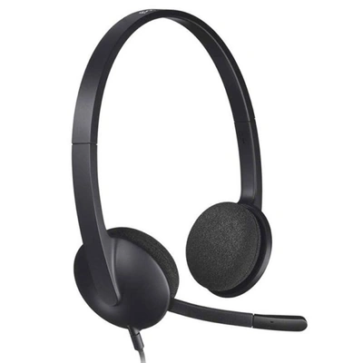 H340 سماعة فوق الرأس سلكية USB - أسود