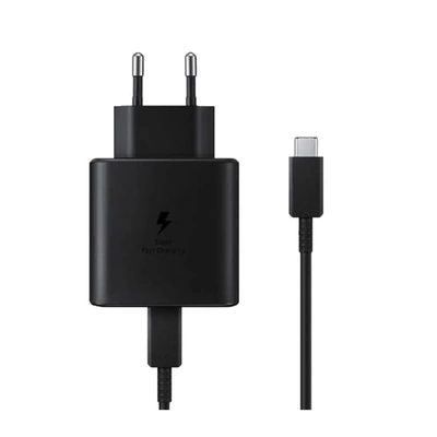 شاحن سامسونج سلكي سريع 45 وات -USB-Type-C - أسود