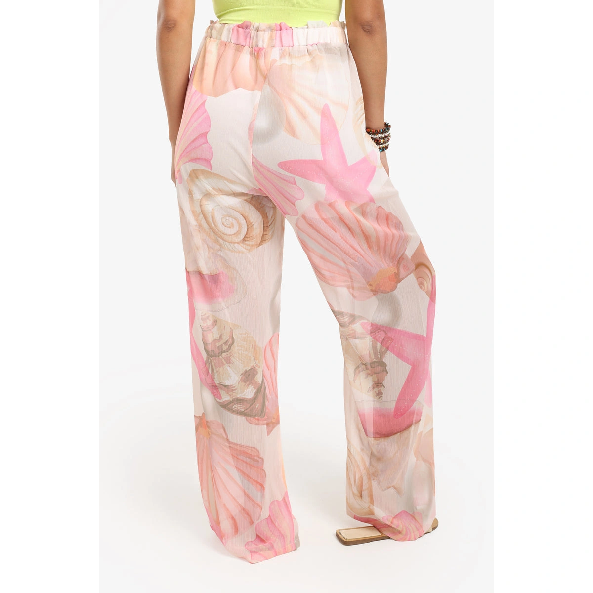 بنطلون شاطئ شيفون بطبعة أصداف من كارينا 57718