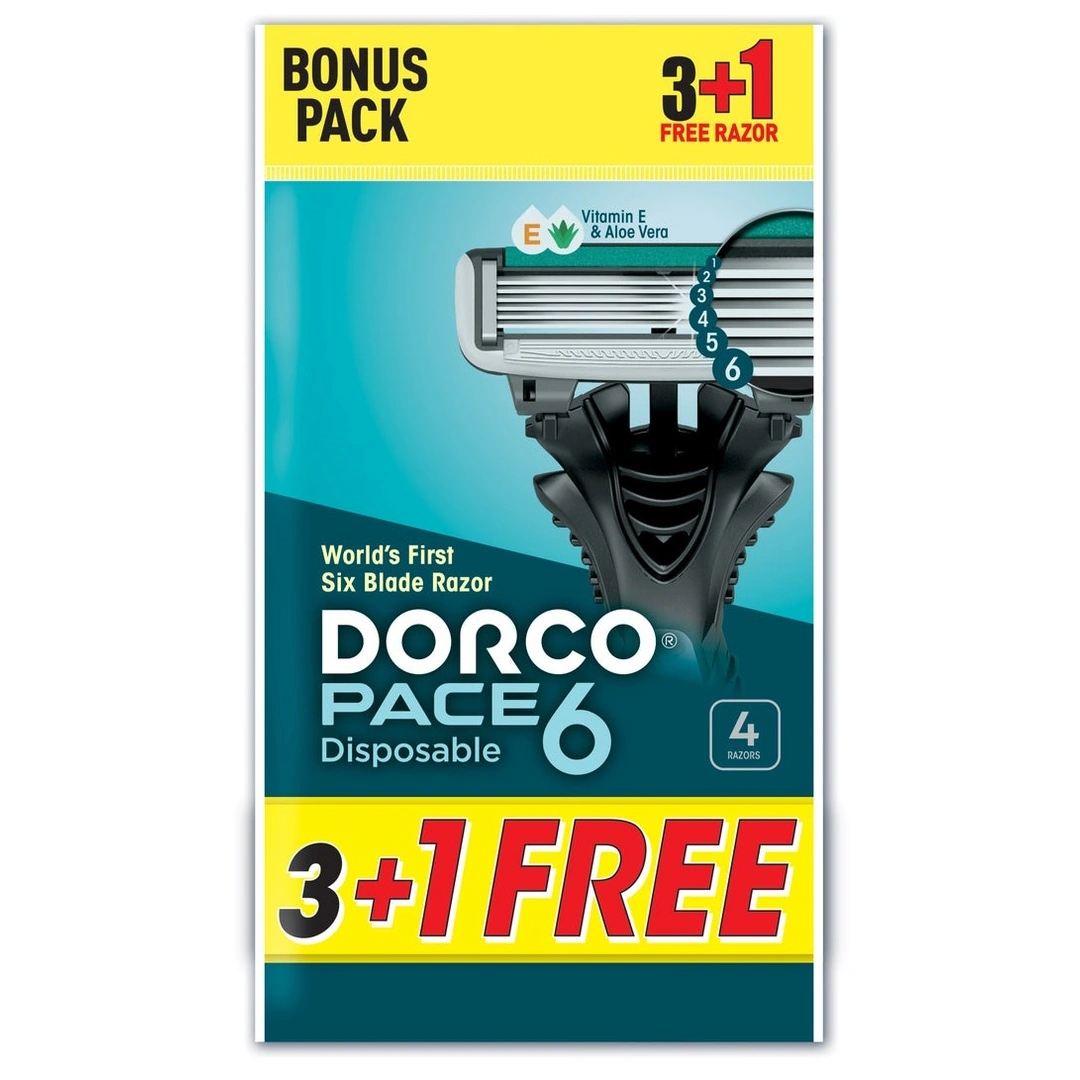 شفرة حلاقة بيس 6 للرجال - 3+1