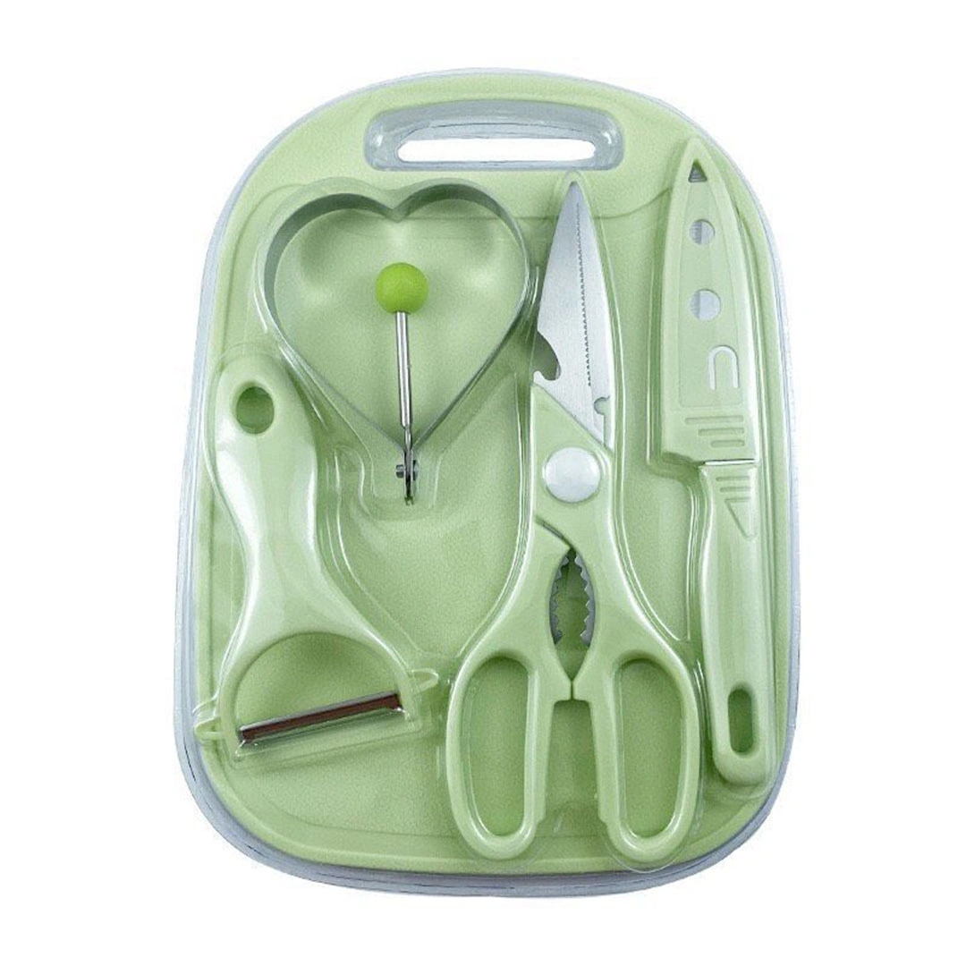 طقم مطبخ - 5 قطع -  زيتي