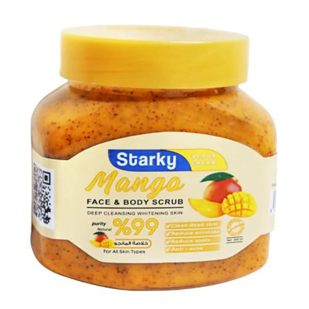 مقشر للوجه والجسم لتنظيف عميق للبشرة بخلاصة المانجو يناسب جميع انواع البشرة من ستاركي - 300 مل