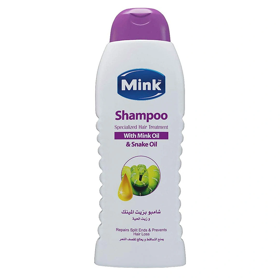 مينك شامبو بزيت المينك وزيت الحية لجميع أنواع الشعر - 800 مل