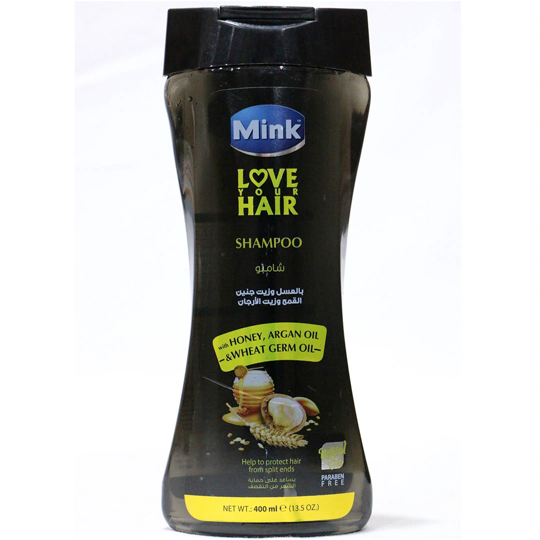 مينك شامبو بالعسل وزيت جنين القمح وزيت اﻷرجان - 400 مل