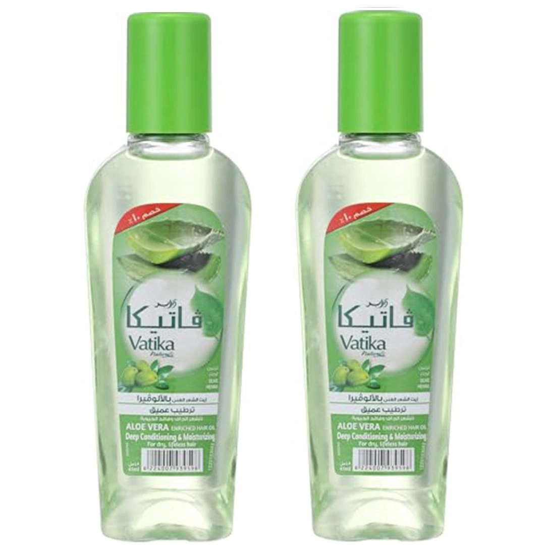 زيت الشعر الغني بالصبار من فاتيكا ناتشورالز زيتون وحناء للشعر الجاف والهادئ - 45 مل - 2 قطعه