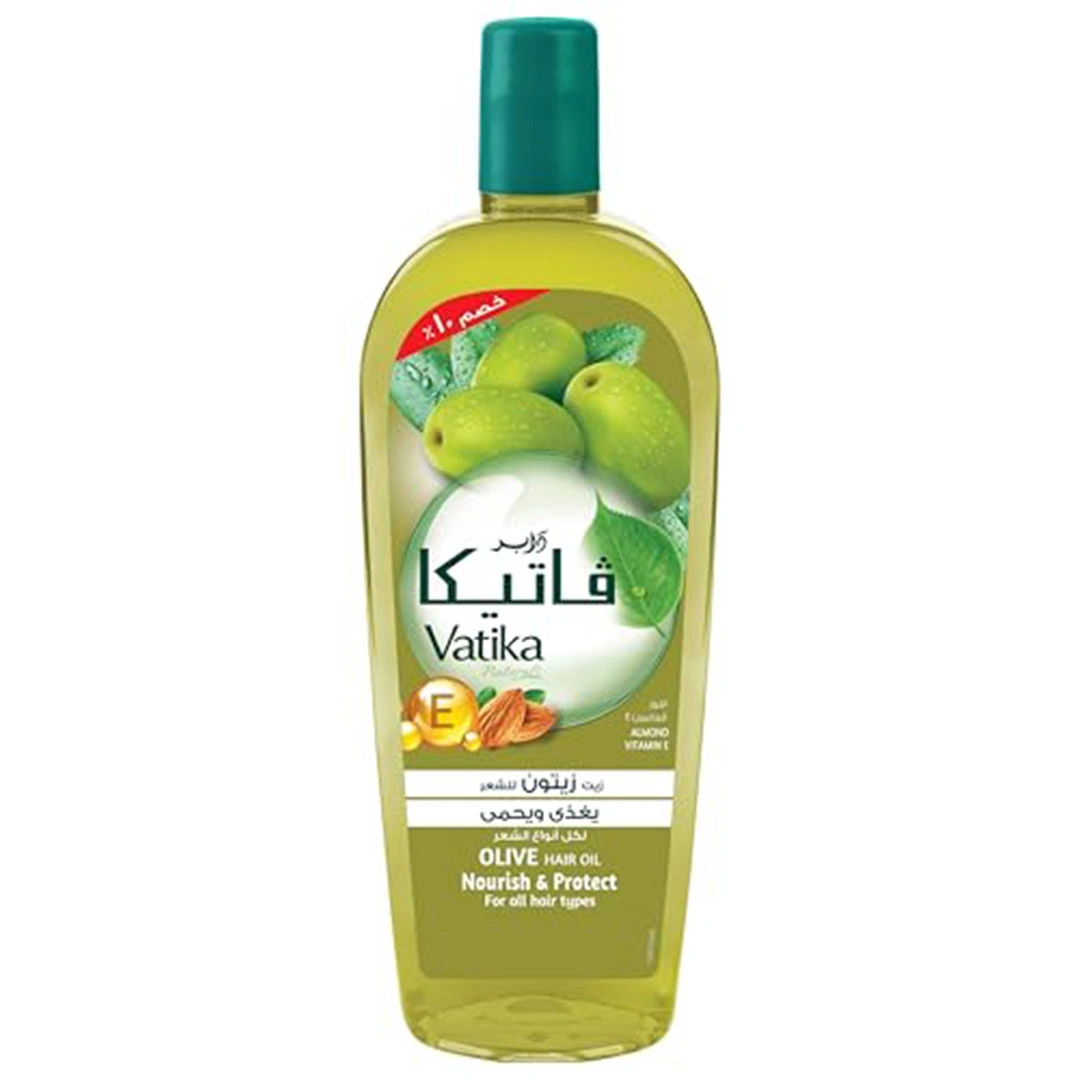 زيت الشعر الغني بالزيتون من فاتيكا ناتشورالز باللوز وفيتامين E مغذي - 45 مل