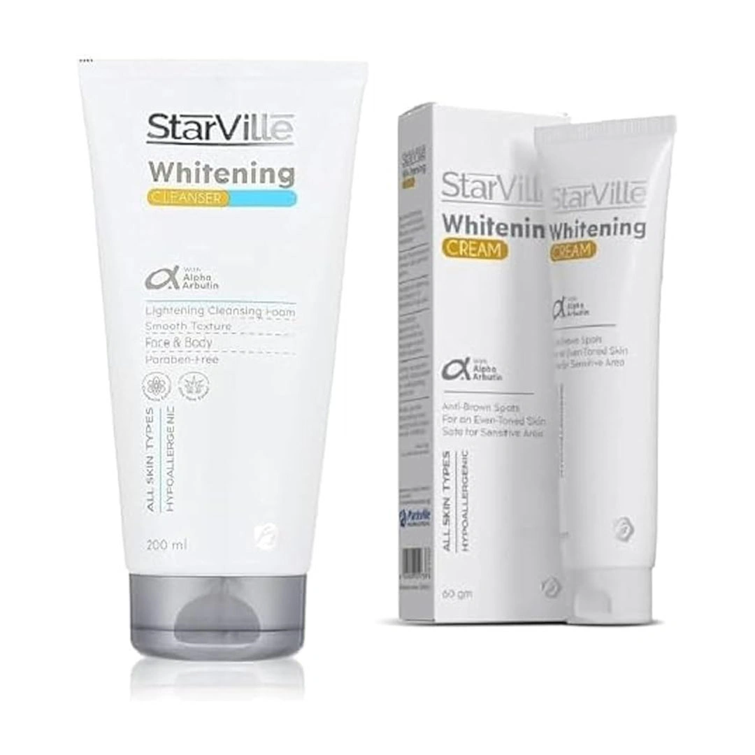 مجموعة ستارفيل للتفتيح غسول 200 مل + كريم 60 جم