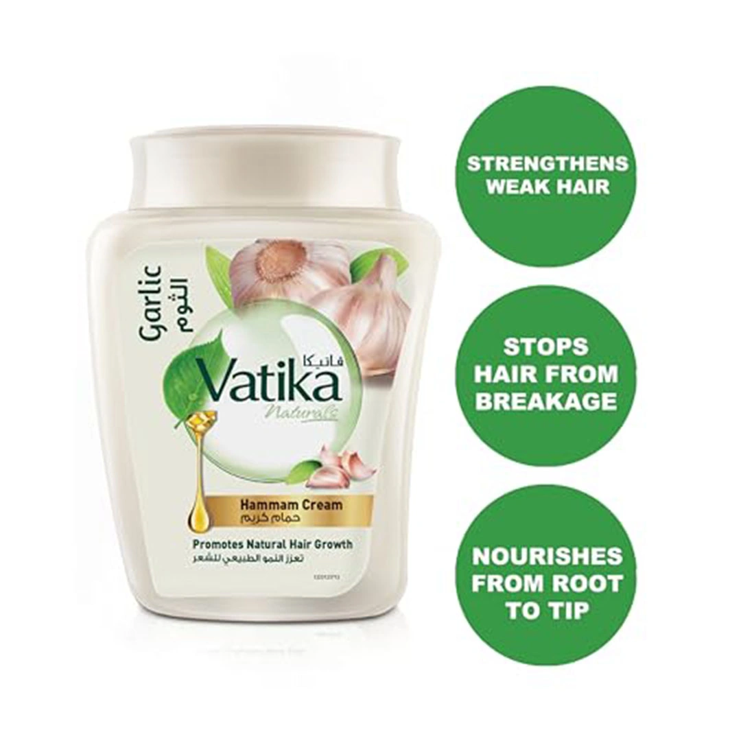 فاتيكا ناتشورالز حمام كريم بالثوم لتعزيز نمو الشعر - 450 جرام