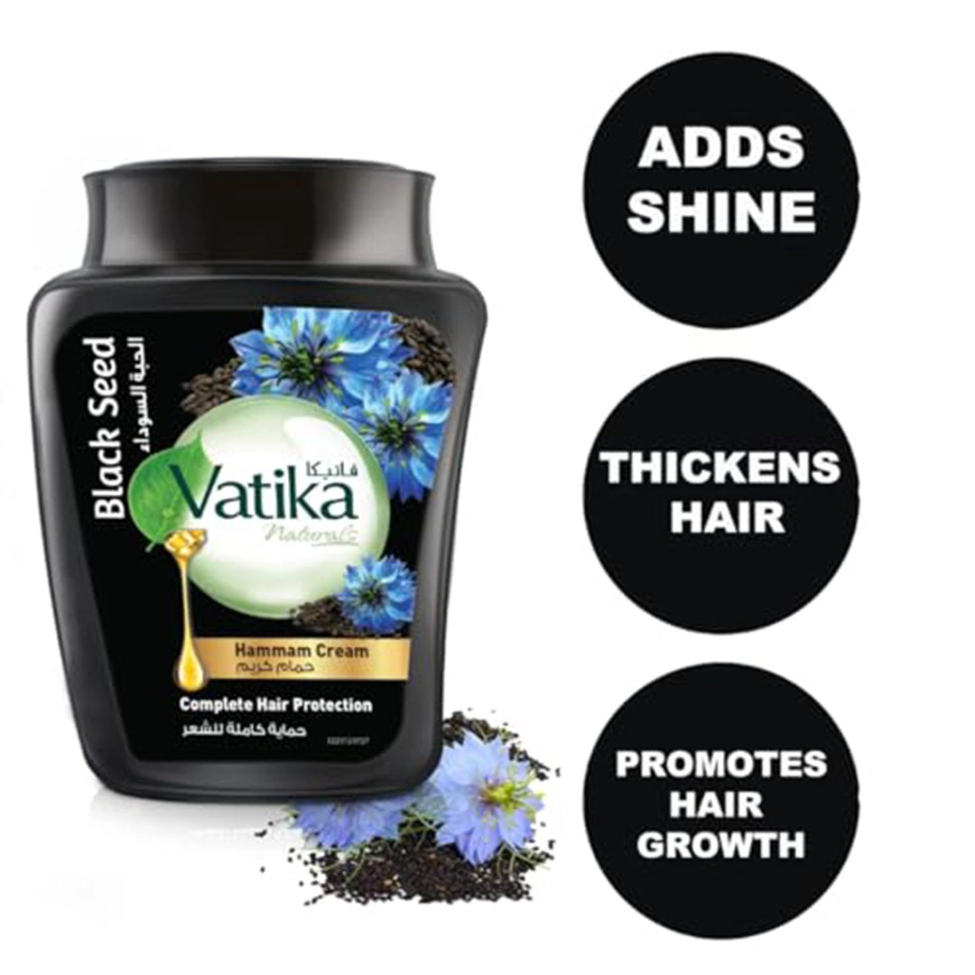 فاتيكا ناتشورالز حمام كريم بالحبة السوداء للحماية الكاملة للشعر - 450 جرام