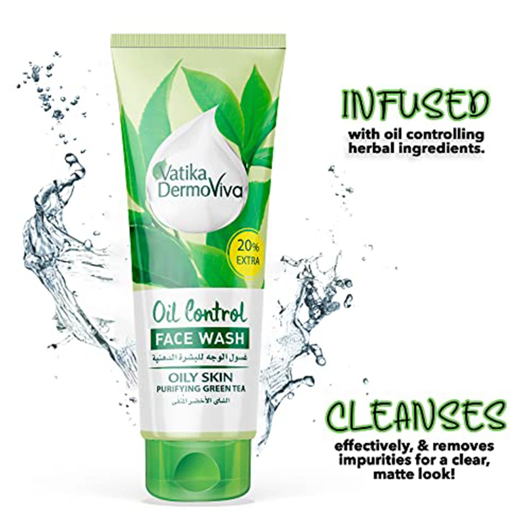 فاتيكا ديرموفيفا غسول الوجه للبشرة الدهنية بخلاصة الشاي الأخضر- 150 مللي