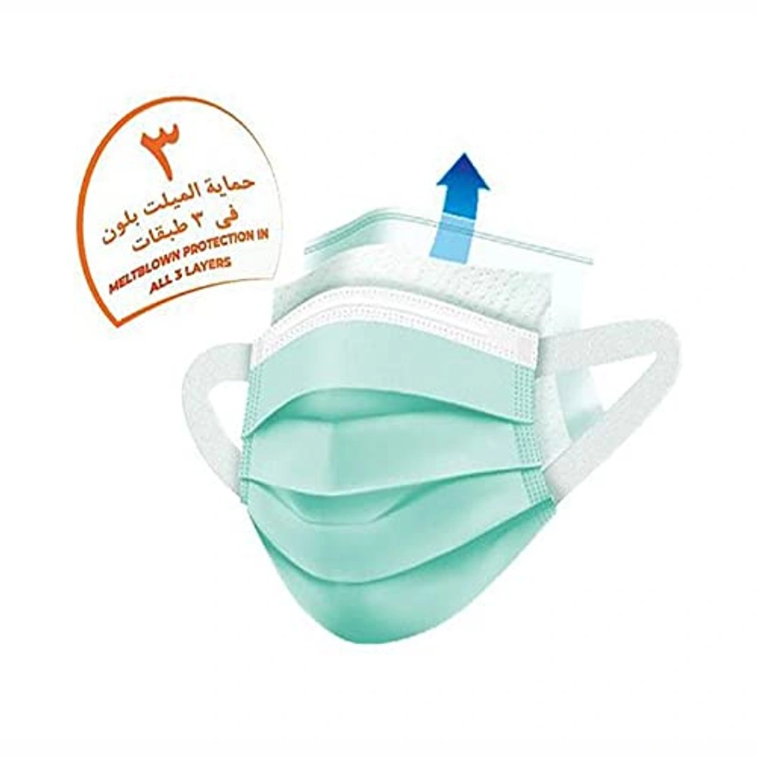 كمامات طبية ذات حلقات أذن ناعمة - 50 قطعة