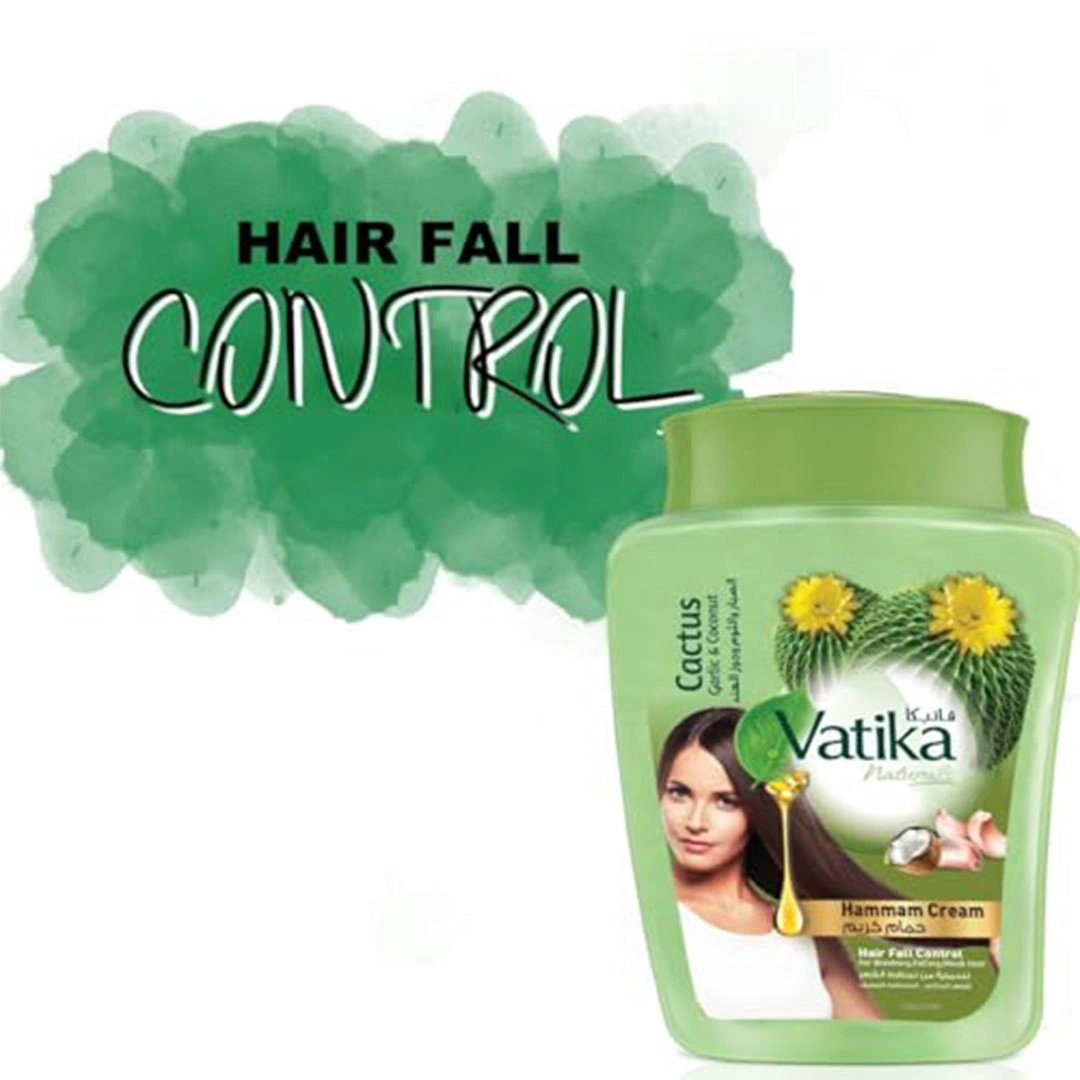 فاتيكا ناتشورالز حمام كريم بالثوم والصبار وجوز الهند للتحكم في تساقط الشعر - 450 جرام