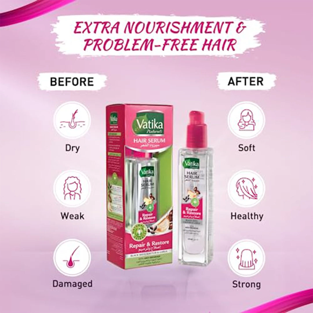سيروم الشعر فاتيكا اصلاح وترميم بالحبة السوداء والخروع والثوم - 47 مل