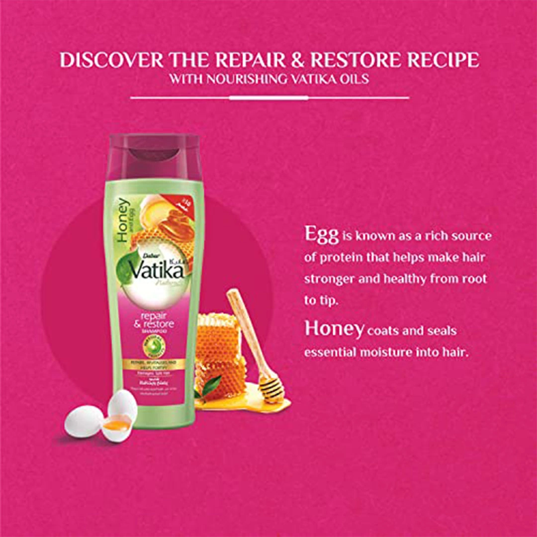 شامبو لترميم واستعادة الشعر بالعسل والبيض من فاتيكا ناتشورالز - 180 مللي