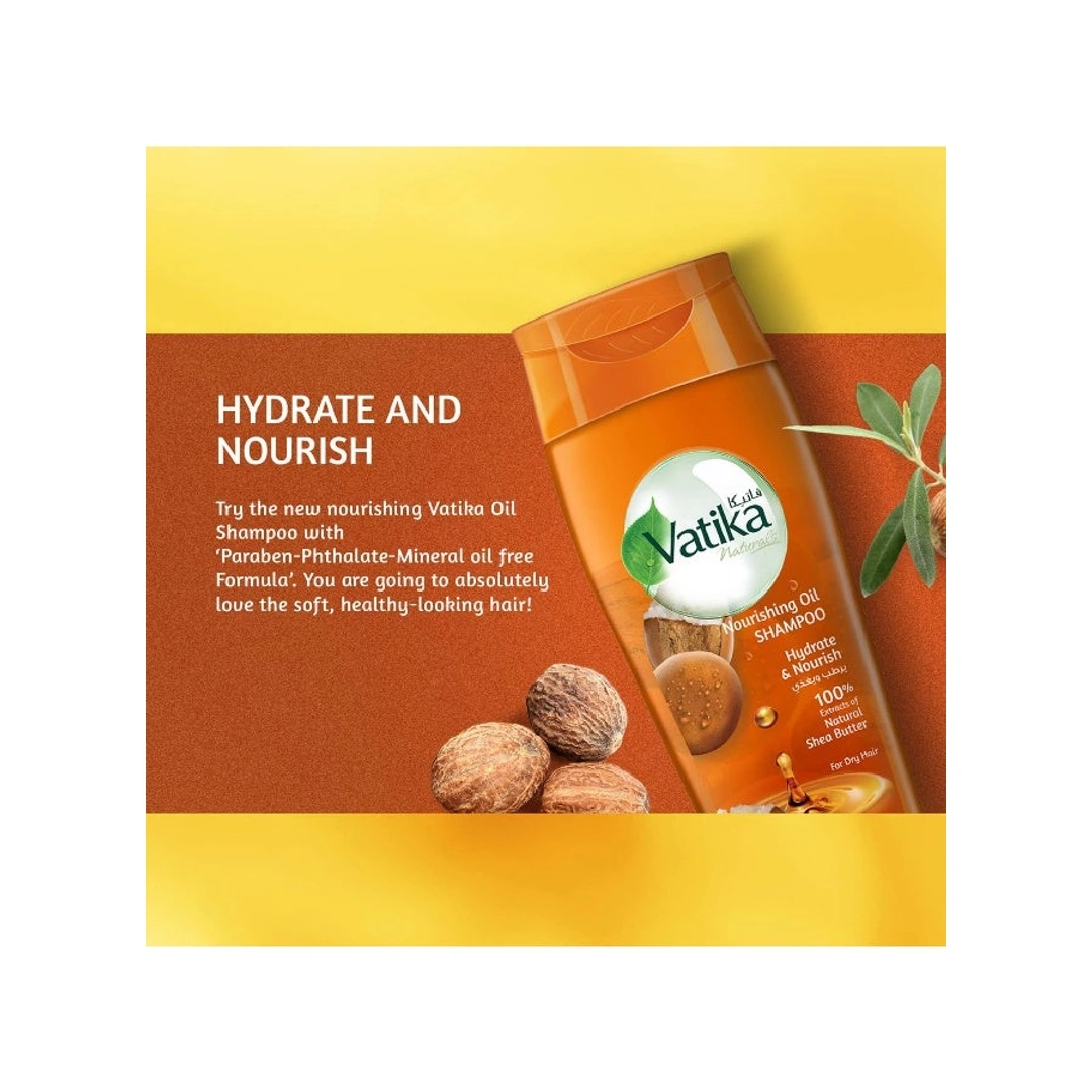 شامبو فاتيكا بالزيت مرطب ومغذي بالشيا للشعر الجاف - 425 مل