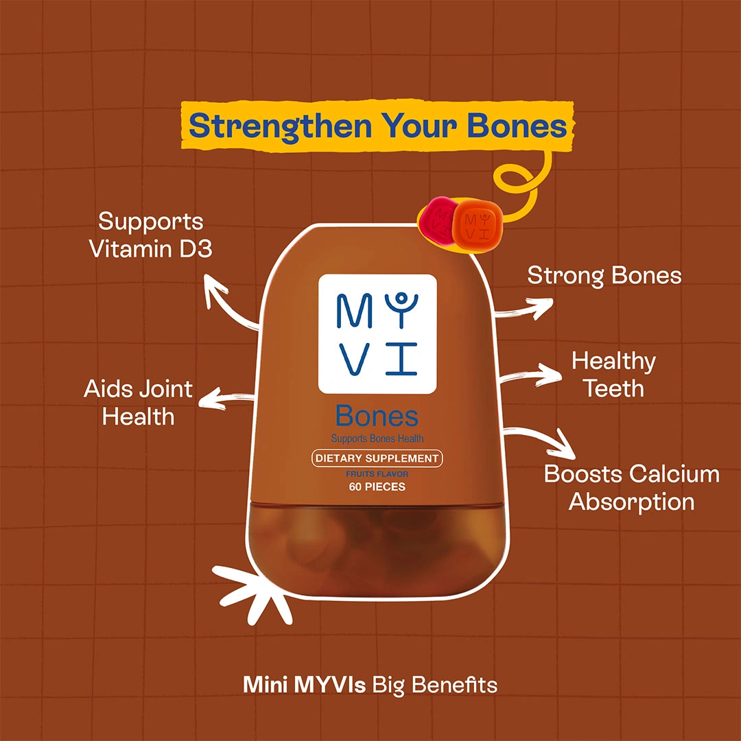 مكمل غذائي لدعم صحة العظام من مايفي - 60 قطعة