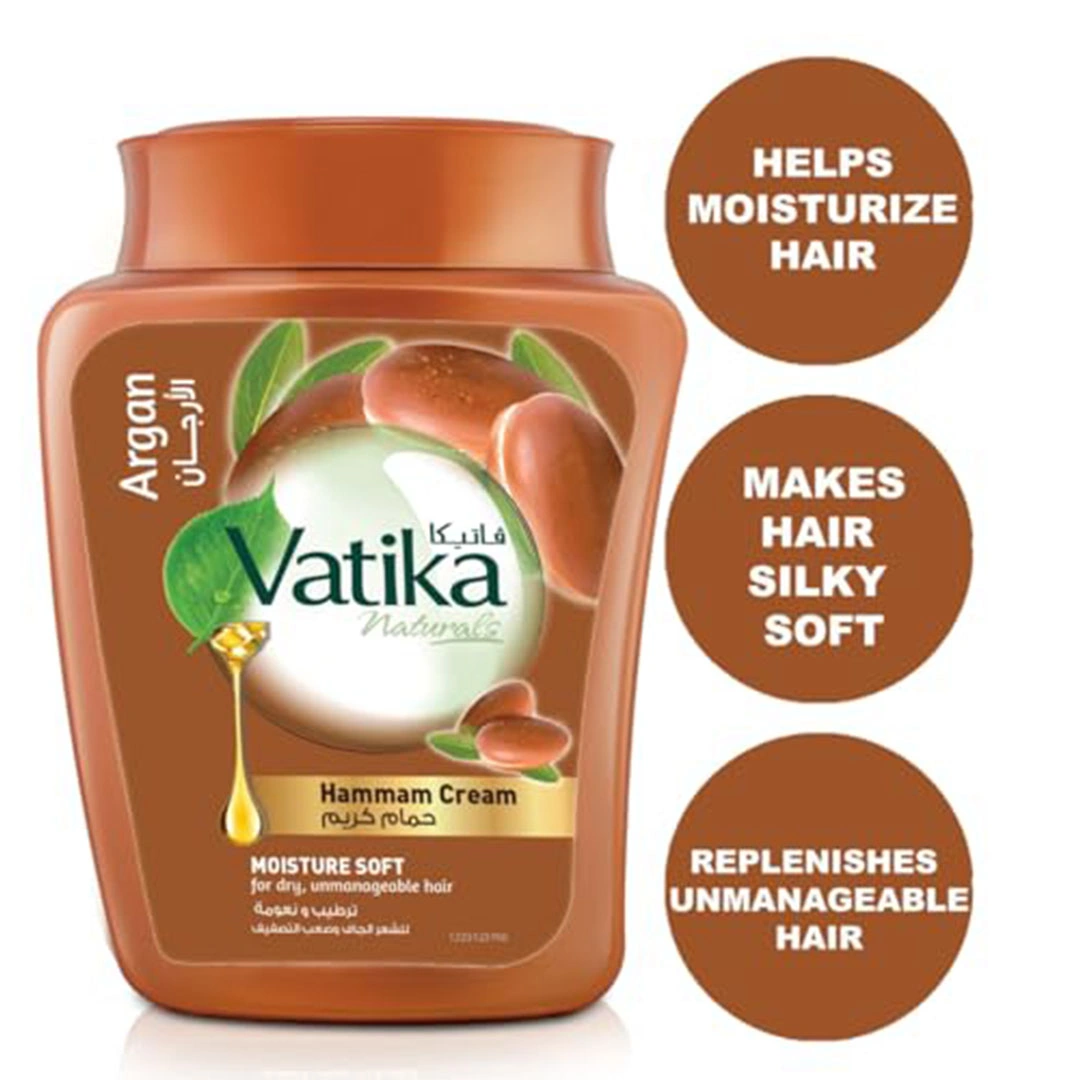 فاتيكا ناتشورالز حمام كريم بالارجان ترطيب و نعومة للشعر الجاف - 900 جرام