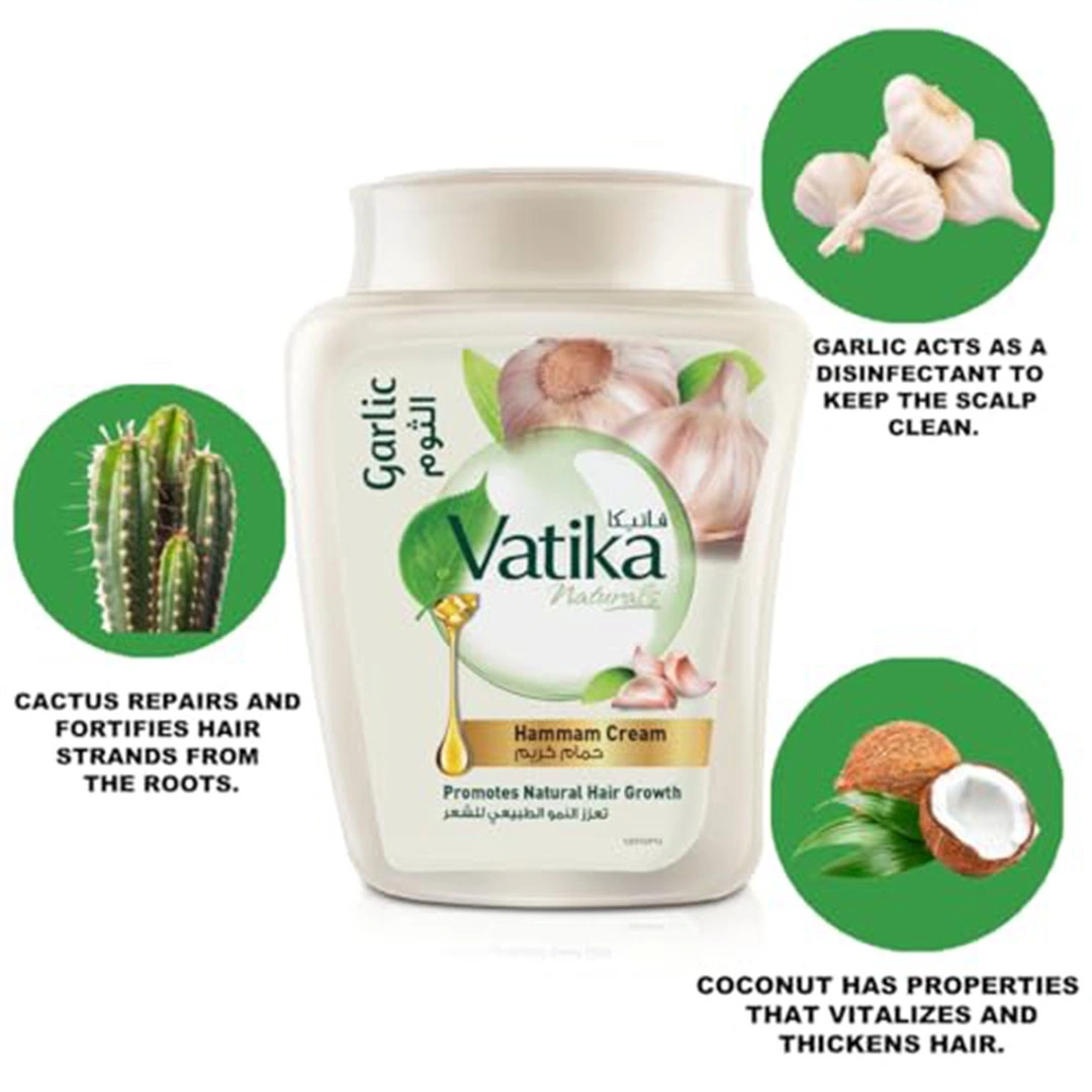 فاتيكا ناتشورالز حمام كريم بالثوم لتعزيز نمو الشعر - 900 جرام
