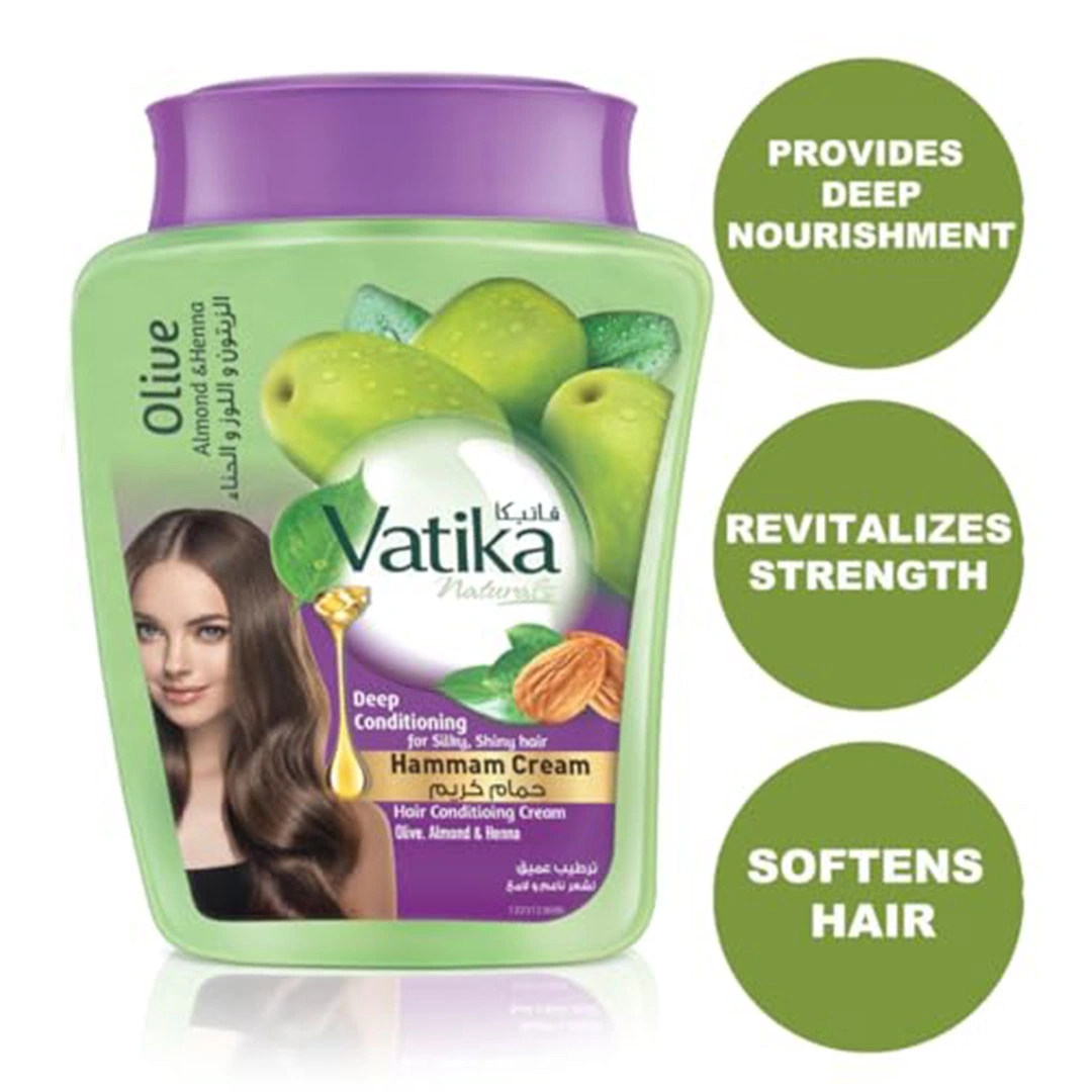 فاتيكا ناتشورالز حمام كريم للترطيب العميق بالزيتون و اللوز والحناء - 900 جم