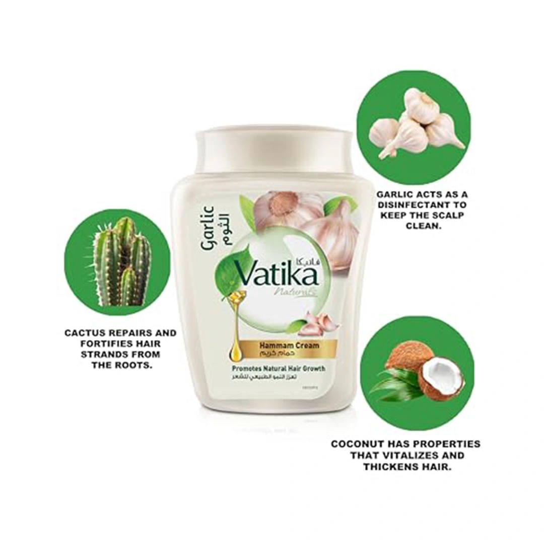 فاتيكا ناتشورالز حمام كريم بالثوم لتعزيز نمو الشعر - 450 جرام