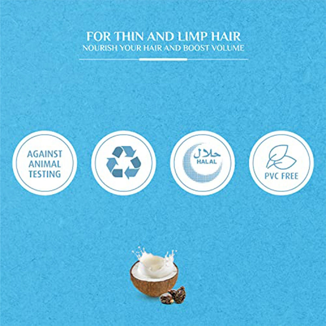 شامبو لزيادة كثافة وتكثيف الشعر بجوز الهند والخروع من فاتيكا ناتشورالز - 360 مللي