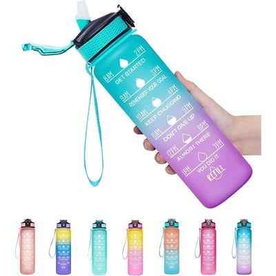 زجاجة مياه رياضية - 1 لتر - 2 قطعه