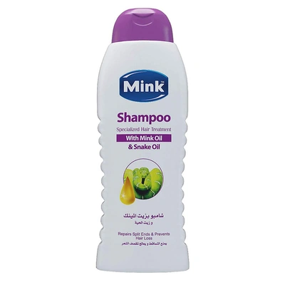 مينك شامبو بزيت المينك وزيت الحية لجميع أنواع الشعر - 800 مل