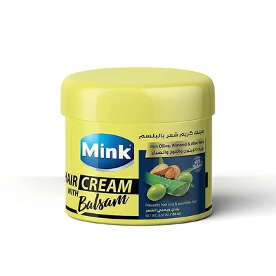 مينك كريم شعر بالبلسم وزيت الزيتون واللوز والصبار - 200 مل