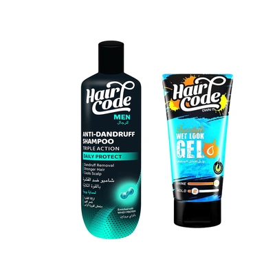 شامبو ضد القشرة للرجال 340 مللي + جل هارد كود 100مللي