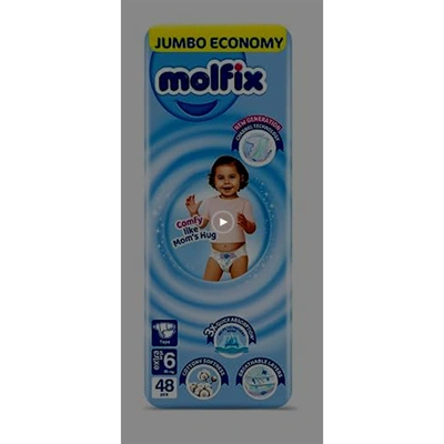 مولفيكس حفاضات اطفال عبوة جامبو اكس لارج مقاس 6 - 48 حفاضة