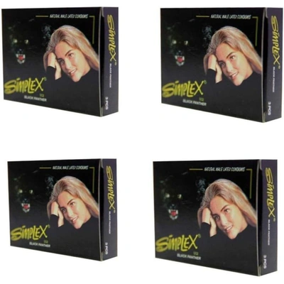 سيمبلكس واقي الذكري الفهد الاسود - 4 علب - 3 قطع