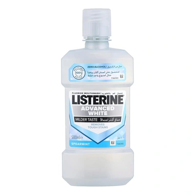 غسول الفم وايت برائحة النعناع من ليسترين - 250 مل