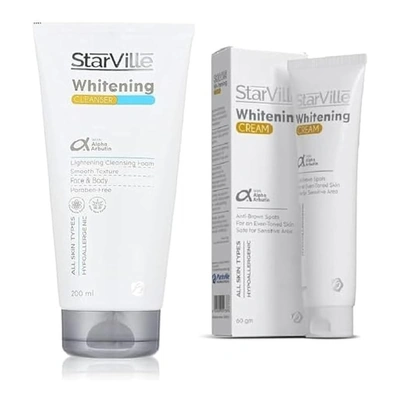 مجموعة ستارفيل للتفتيح غسول 200 مل + كريم 60 جم